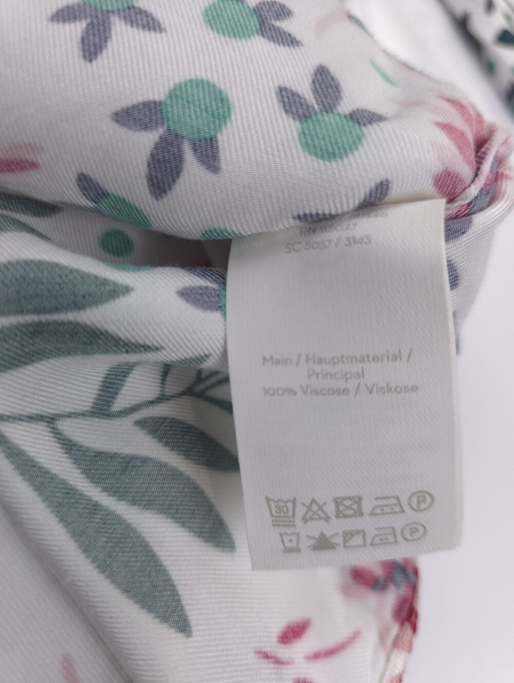 Boden White Floral Blouse Sz 6 - Picture 9 of 10